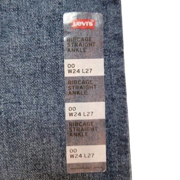 Levi's | Women's Ribcage Straight Ankle Highest Rise Dark Wash Jeans - Picture 9 of 15